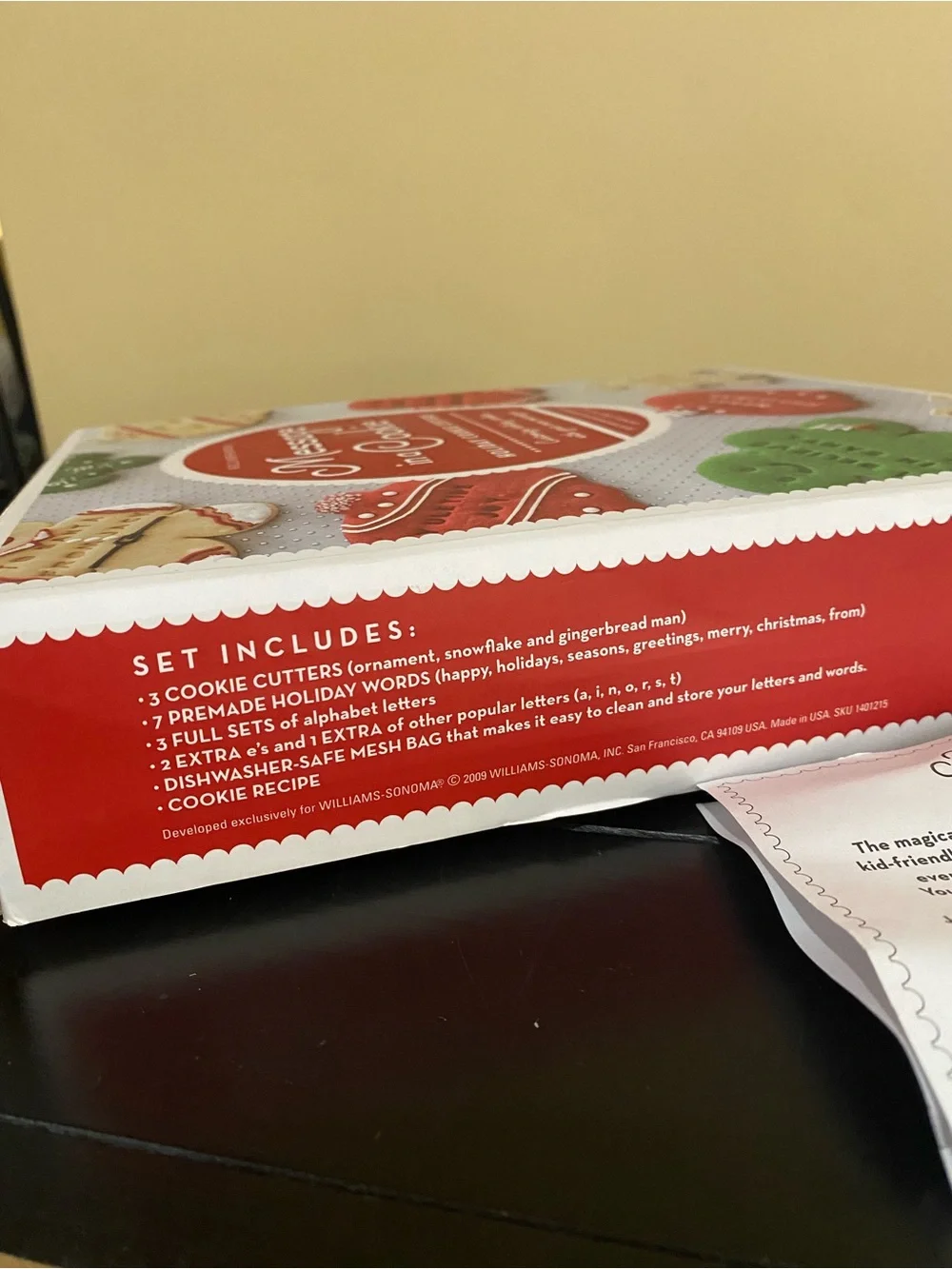 Williams Sonoma Message in a Cookie Holiday Cookie Cutter Set - Red/Green/White